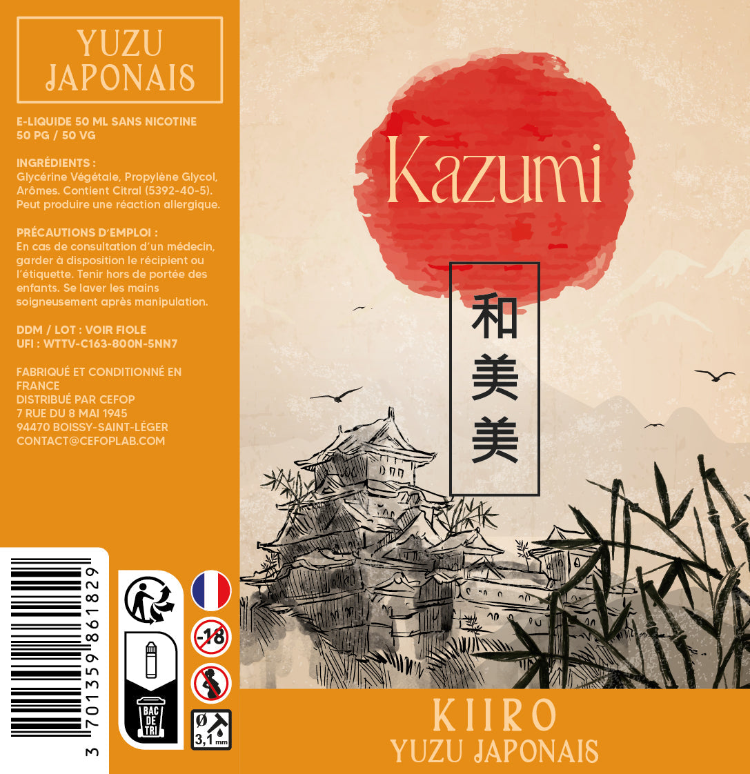 Kazumi 50ml - Kiiro - Yusu Japonais