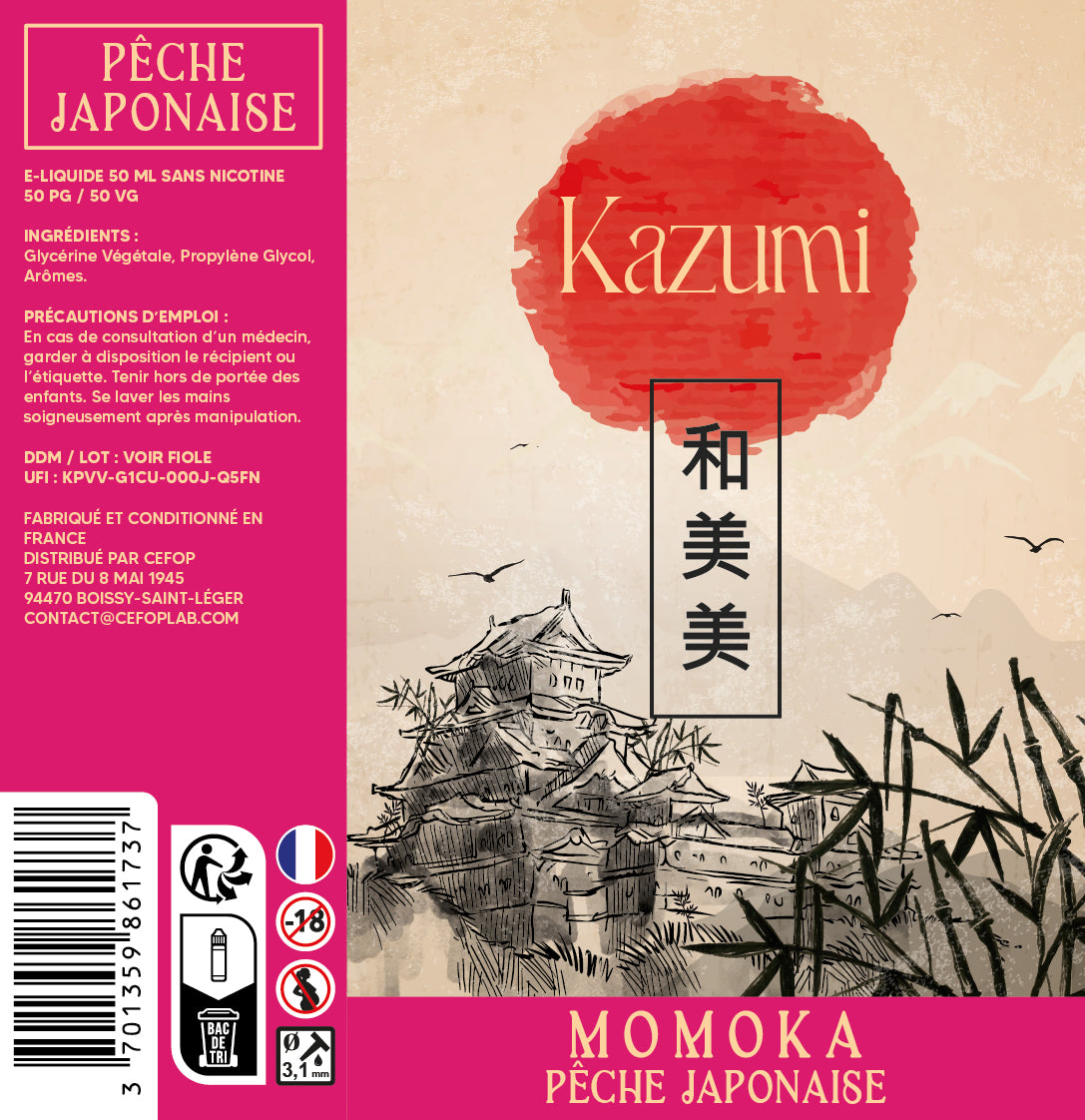 Kazumi 50ml - Momoka - Pêche Japonaise