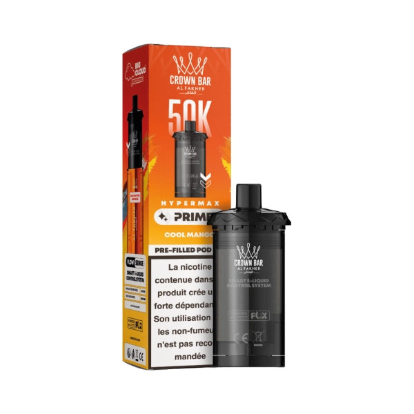 Cartouches Hyper Max Prime 50K 6mg par 2- Al Fakher - Cool Mango