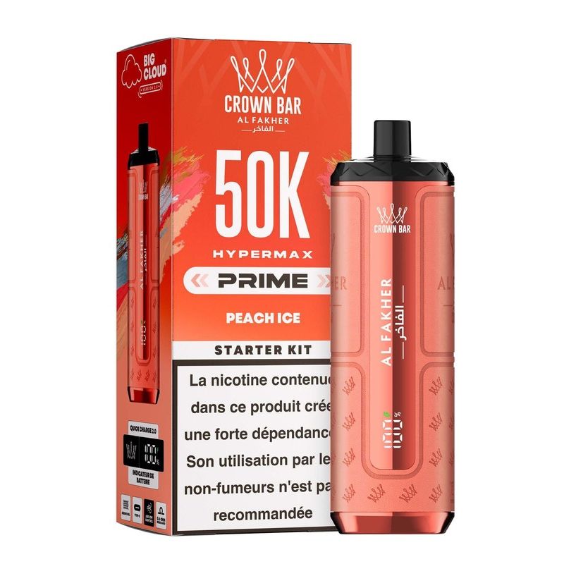 Hyper Max Prime 50K - Al Fakher - Peach Ice